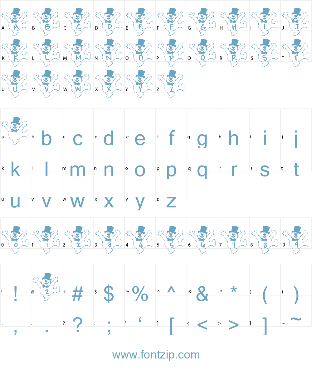 Summer's Frosty Font Character